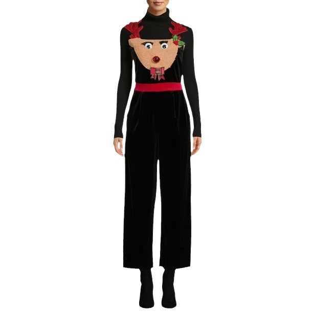 Women's Fashion Long Sleeve Tight Jumpsuit