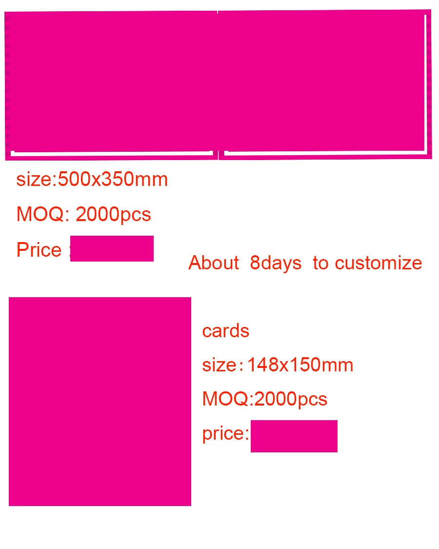 Tilpas tasker og kort - MOQ 2000 stk.