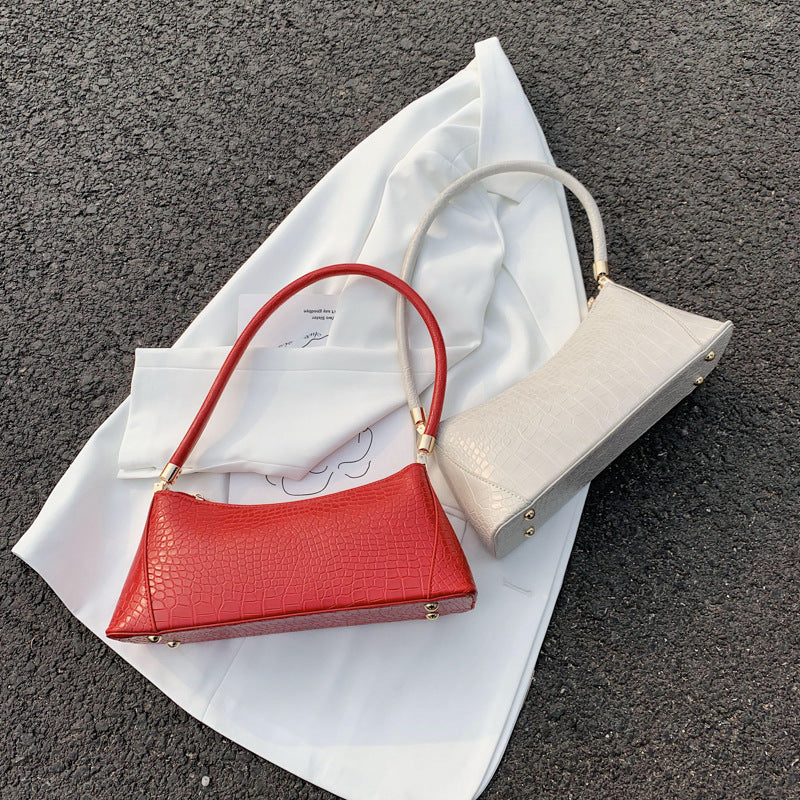 Stone pattern underarm shoulder bag