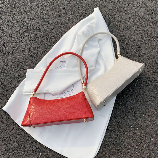 Stone pattern underarm shoulder bag