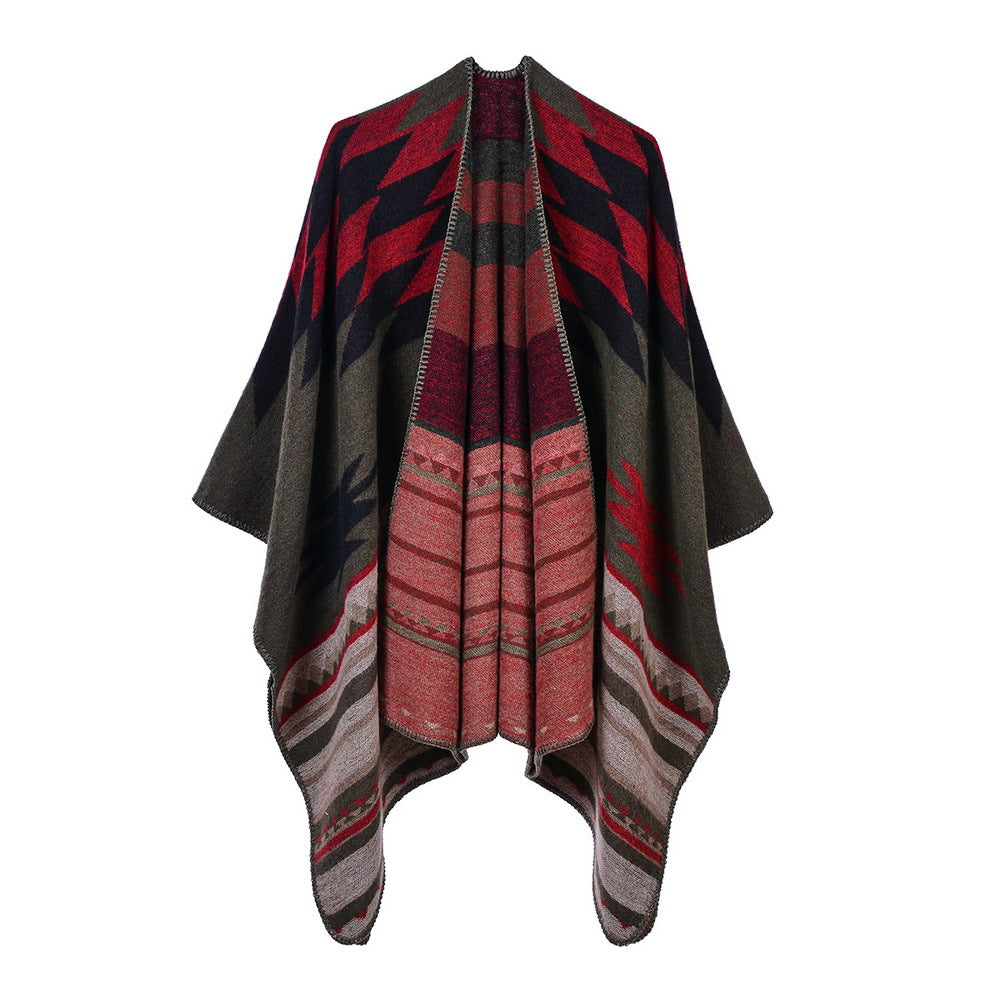 Reversible cashmere cloak