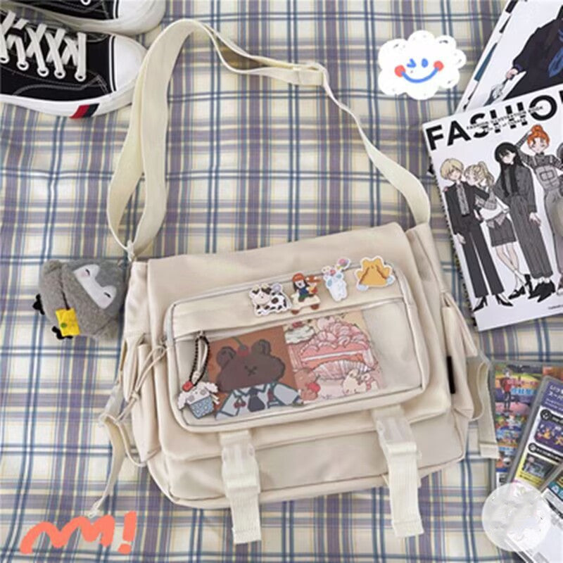 Harajuku Female Student Crossbody Bag Retro One Shoulder Bag Female
