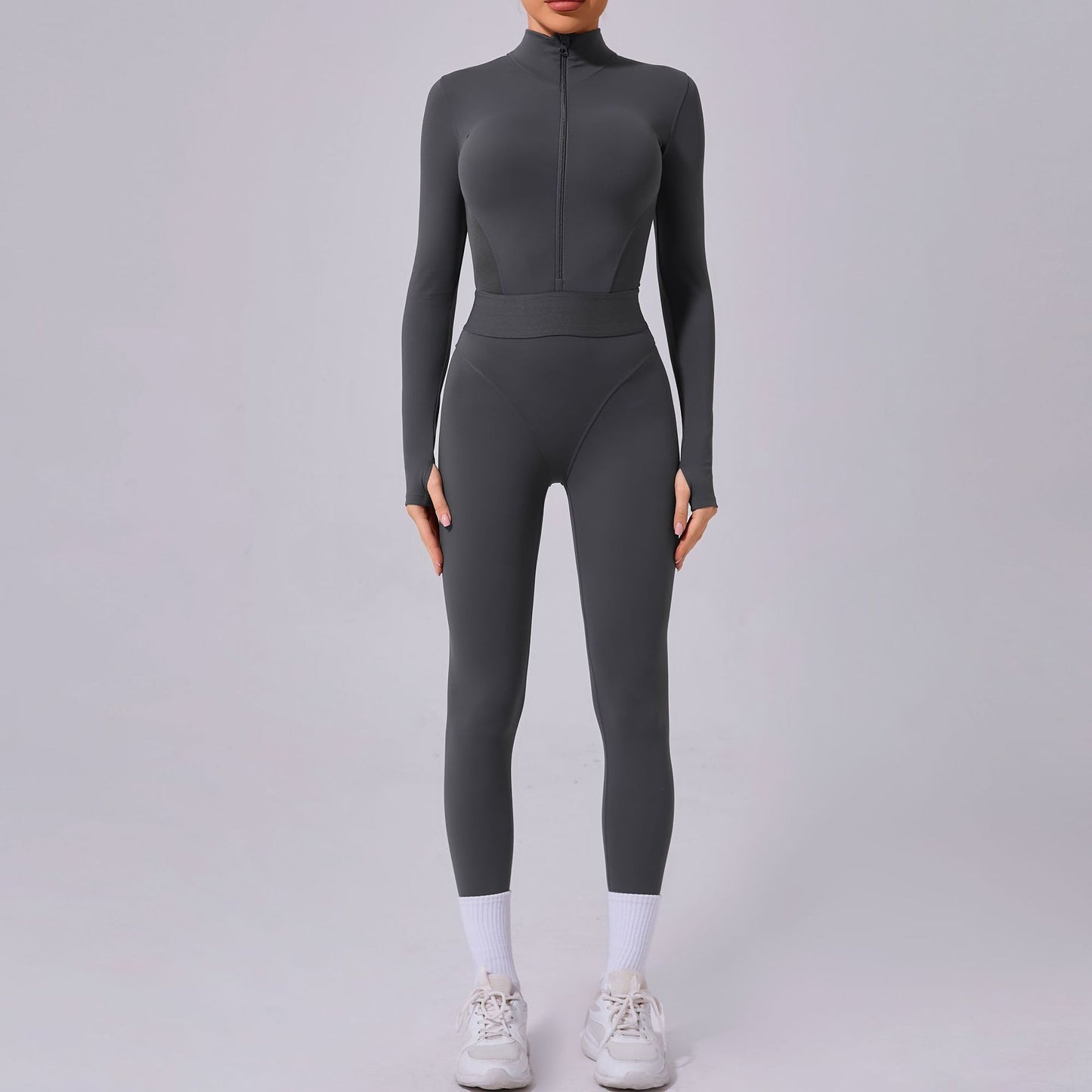 Women's Yoga Jumpsuit Tight Mesh On Both Sides