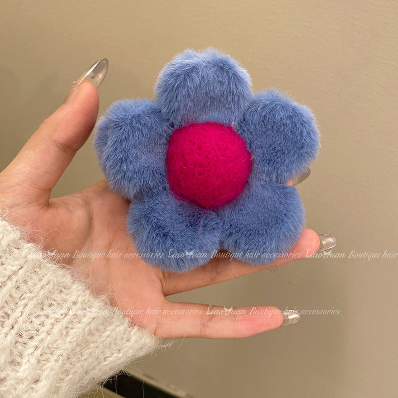 Plush Barrettes Women's High Sense