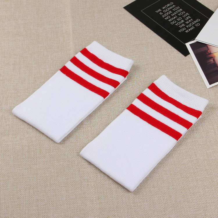 Student Stripe Tube Socks Children's Pure Cotton
