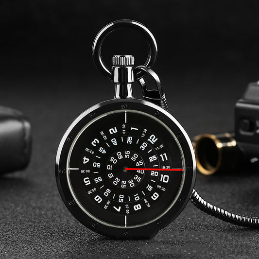Variety Of Creative Personality Vortex Snake-shaped Second Plate Waist Chain Quartz Pocket Watch Gift Watch