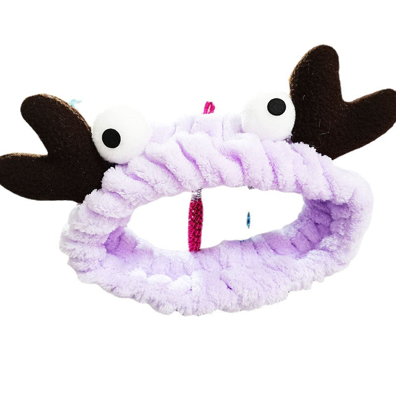 Cute Cartoon Crab Clip Face Wash Headband