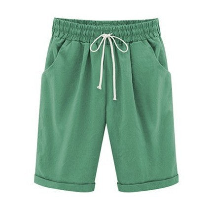 Summer casual pants, women's five-pants, thin section, wearing a pair of pants, large size