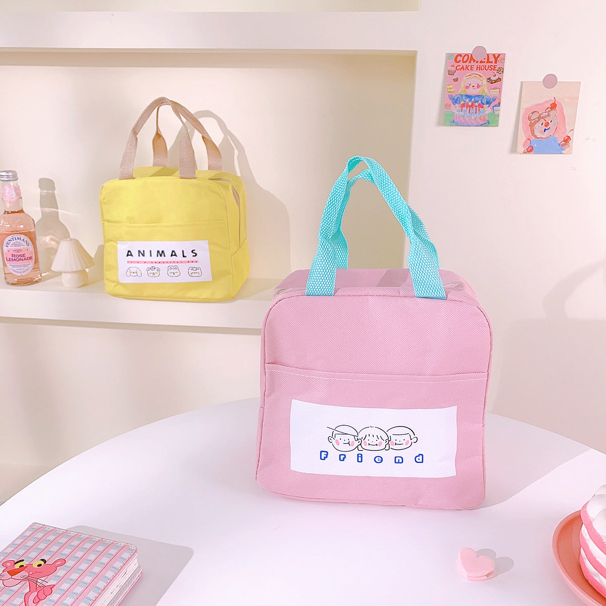 Cartoon Portable Insulated Lunch Box Storage Bag