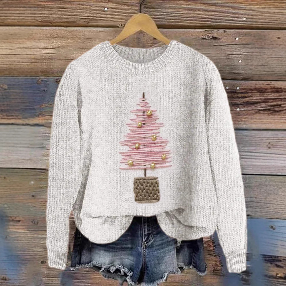 Juleinspireret Elg Ny Digital 3D Rundhalset Sweater