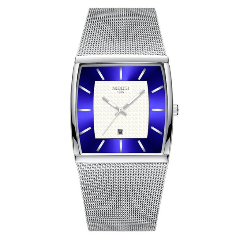 Casual square personality mesh belt watch