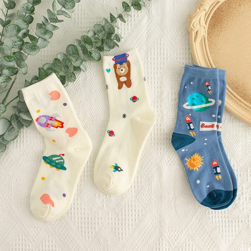 Middle Tube Breathable Casual Cotton Socks