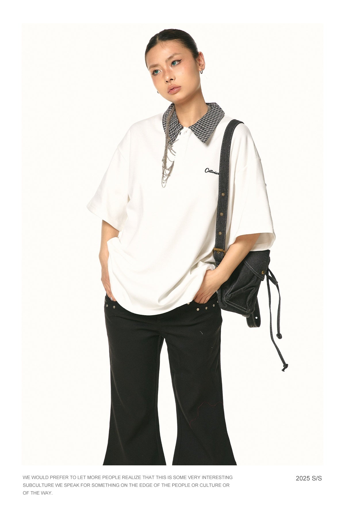 Heavy Design Embroidered Short Sleeve Retro Casual Loose