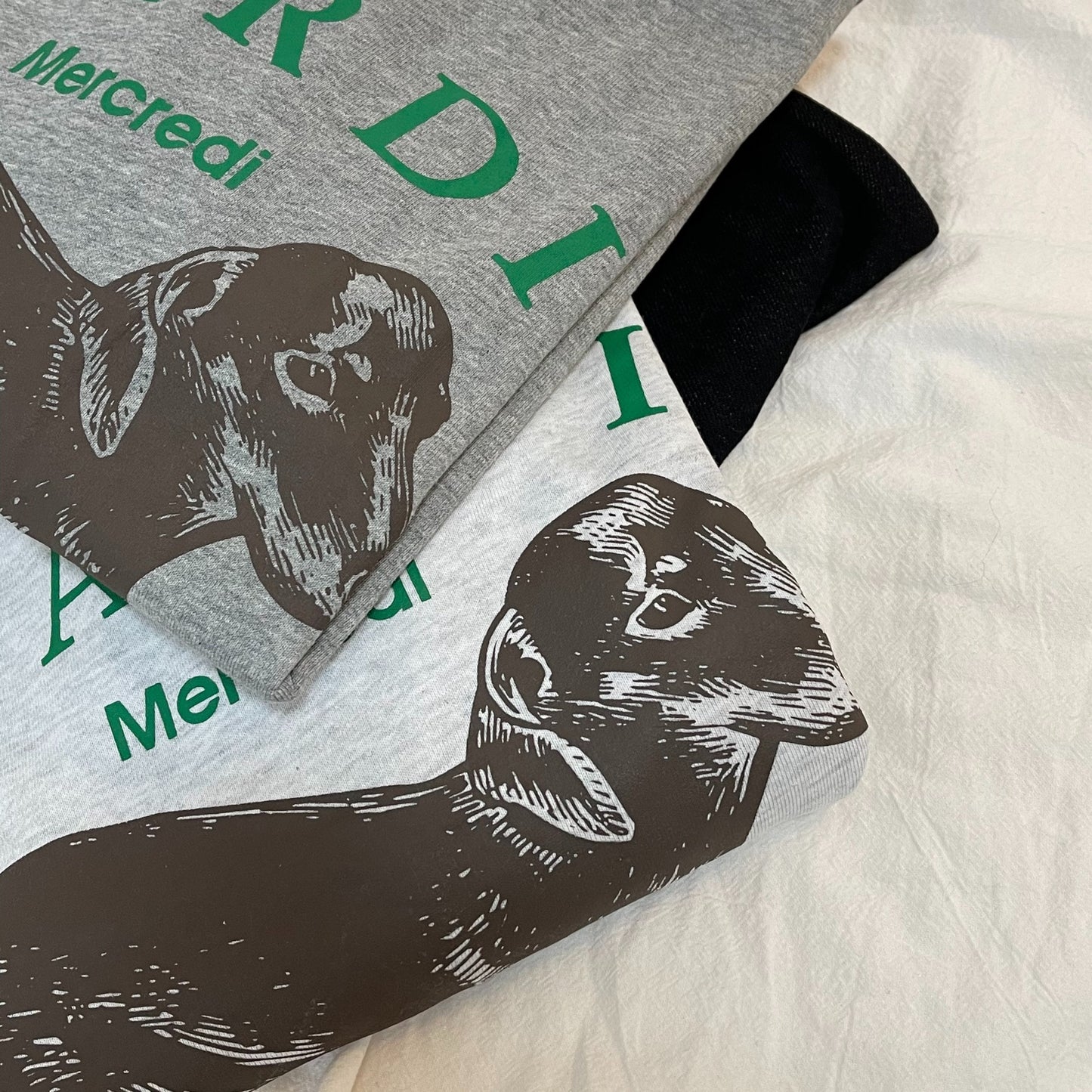 Dachshund Letter Print Crew Neck Loose Top