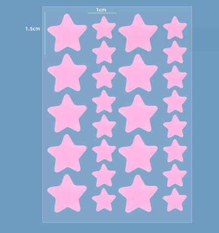 Colored Loving Heart Facial Hydrocolloid Acne Patch