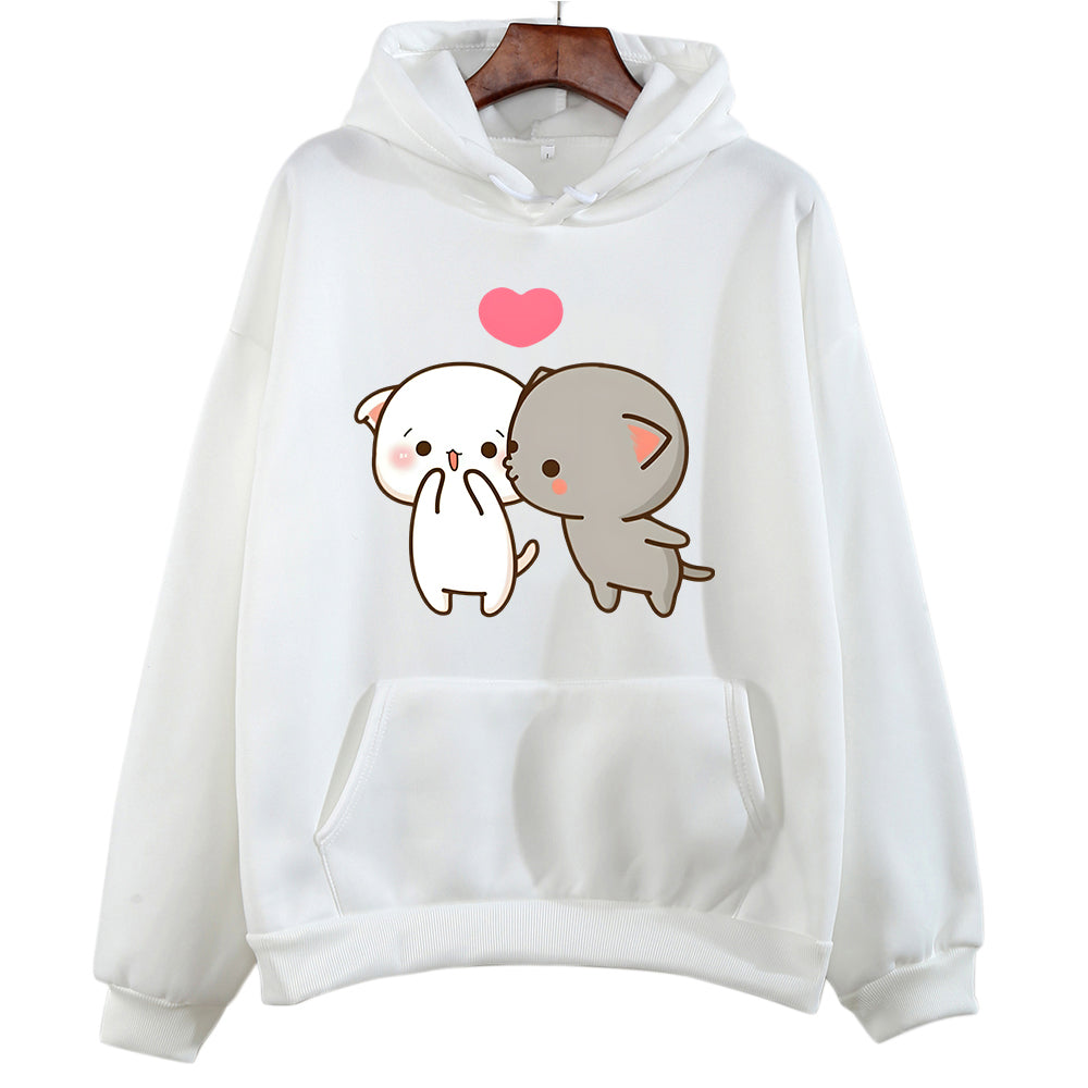 New Printed Pocket Drawstring Hoodie