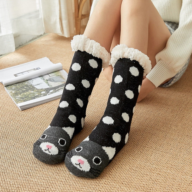 Warm and thick Plush sleeping socks