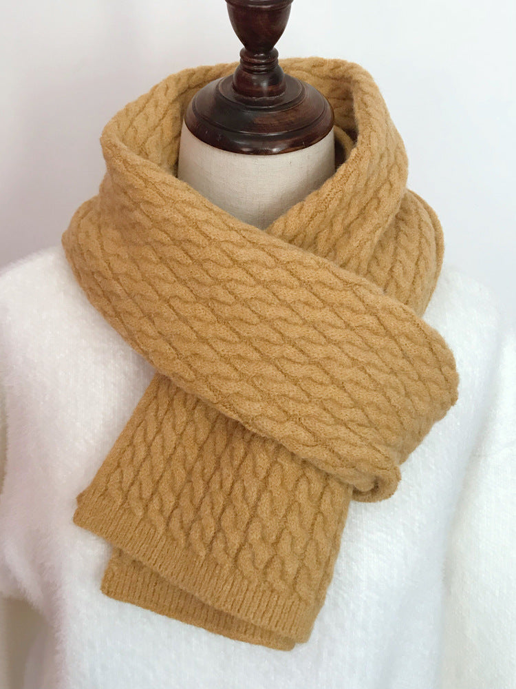 Women's Fashion Versatile Solid Color Warm Neck Shawl