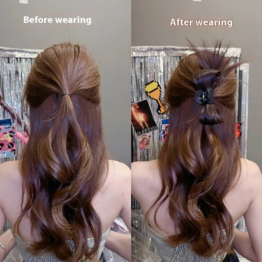 Kick Shuttlecock Fountain High Ponytail Grip Female Hair Volume