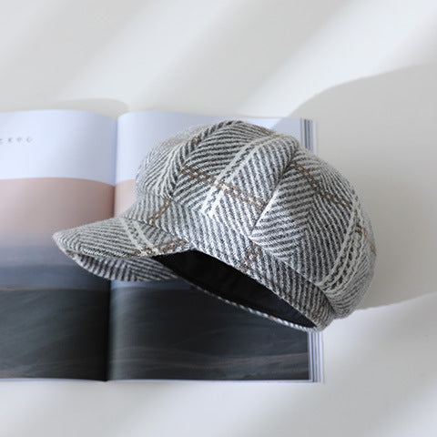 Plaid Wide-brimmed Vintage Baseball Cap