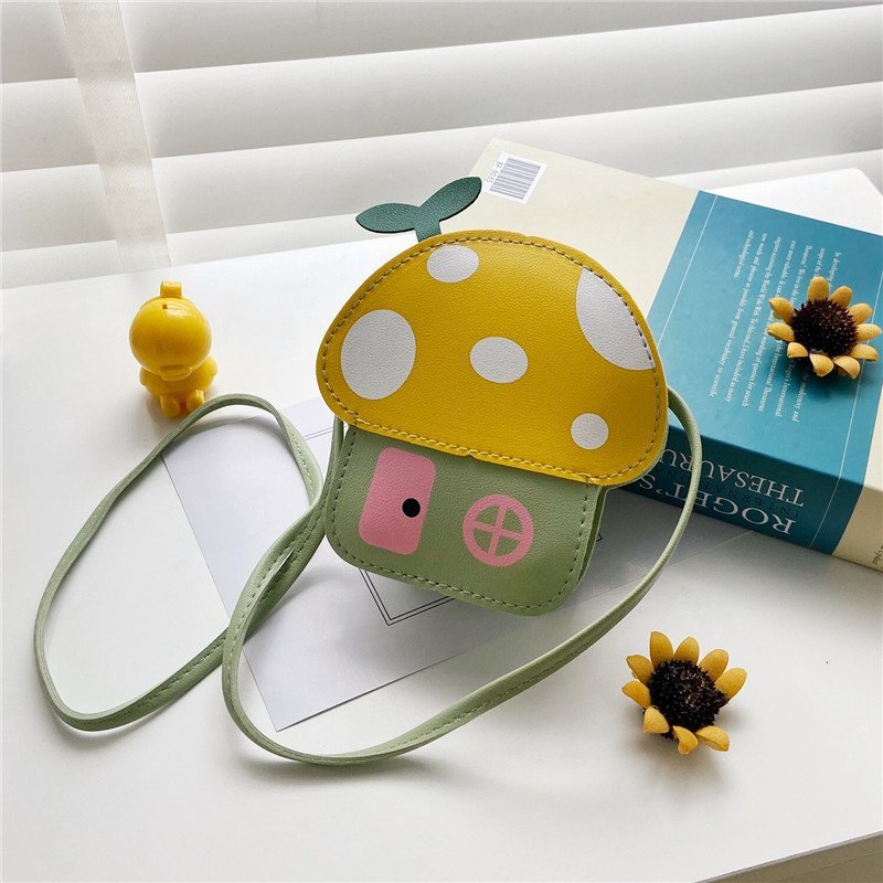 Cartoon Cute Children's Bag Shoulder Bag Korean Casual Messenger Bag Small Mushroom Coin Purse