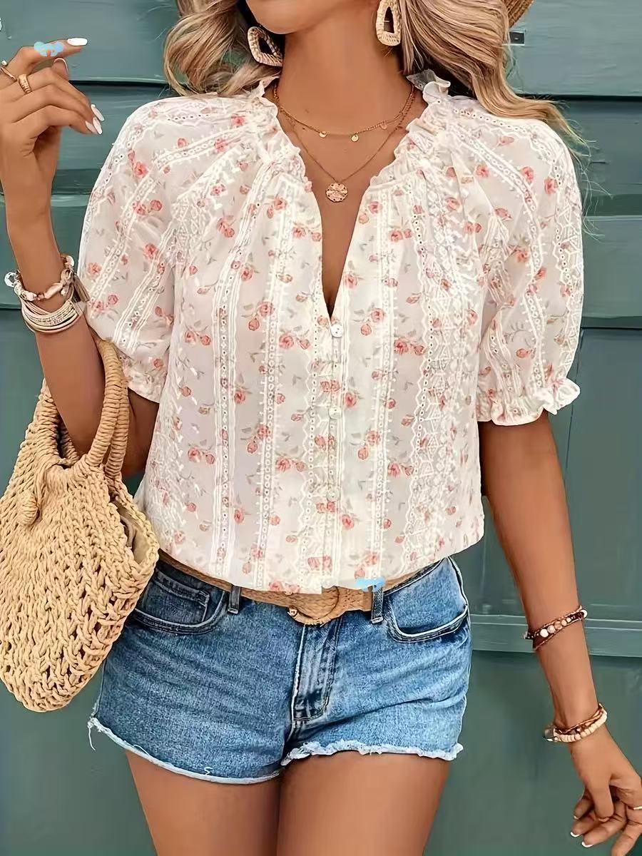 Sommer Unik og Smuk Skjorte Fransk Minoritetsdesign Bluse