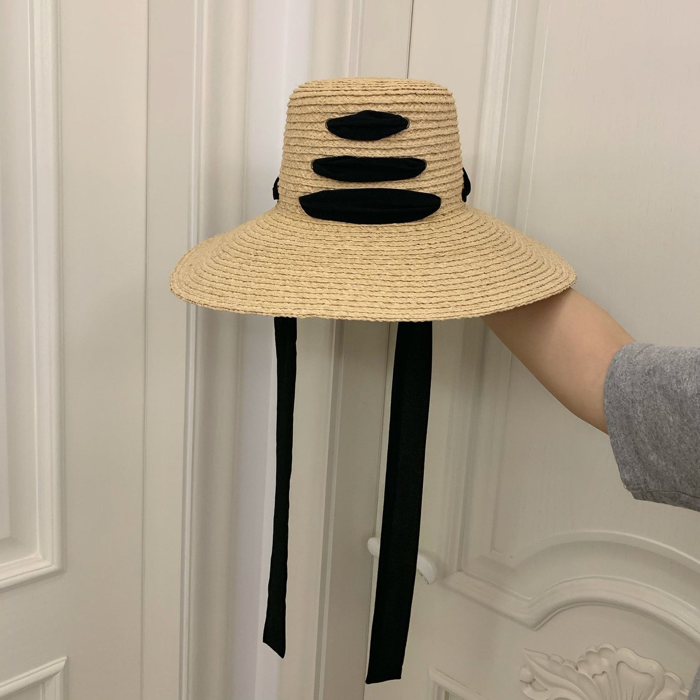 French Style Raffia Sun Protection Beach Hat
