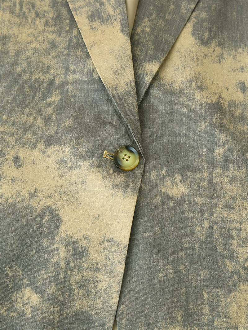 Simple Printed Minimalist Women's Suit Jacket