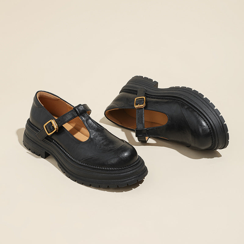 Vintage Mary Jane Hepburn Style T-strap Pumps Women