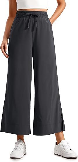 Women's Wide Leg Drawstring Comfort And Casual Loose Cropped Sweatpants