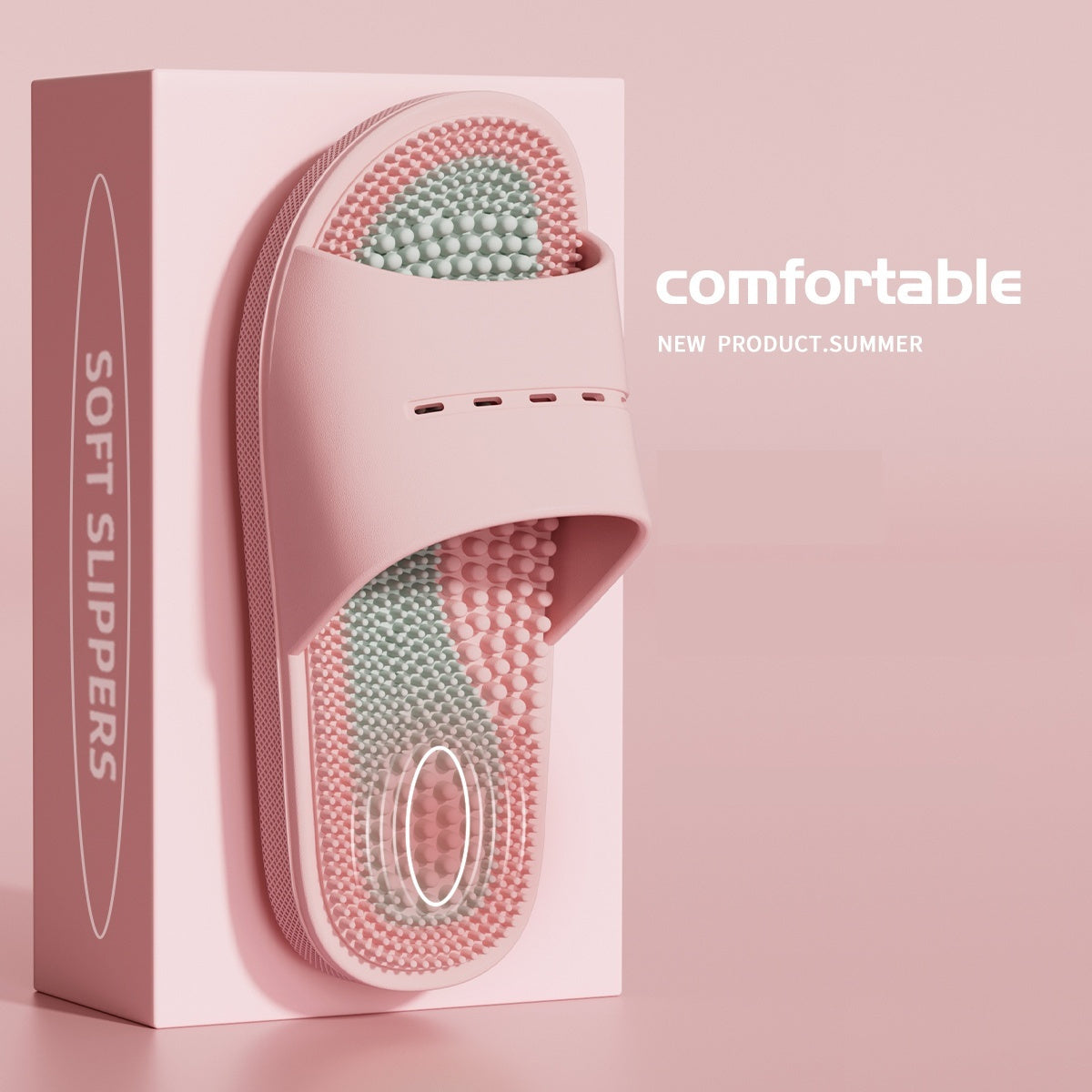Massage Slippers For Men Summer Indoor Home And Bathroom Use Foot Acupressure Slippers With Non-slip Soles For Men