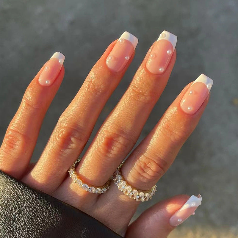 Pearl Long Ballet French Wear Nail Enhancement Piece