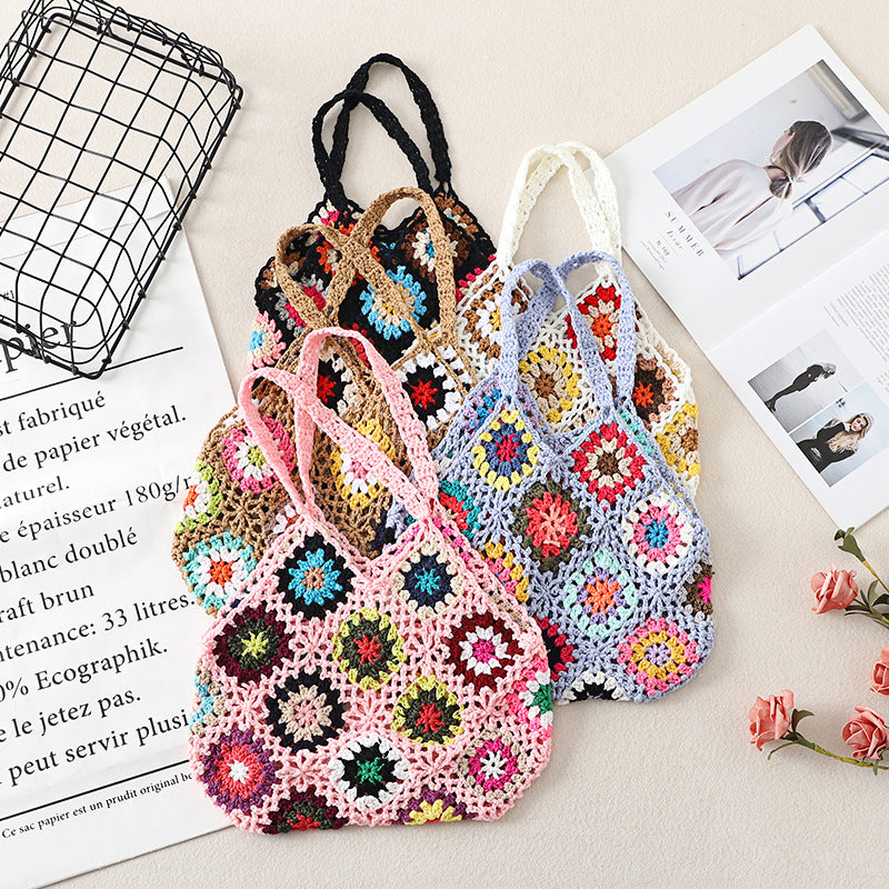 Handmade Crochet Weave Vintage Hollow Bag