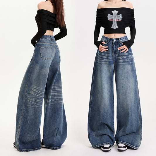 Women's Denim Loose Wide-leg Pants