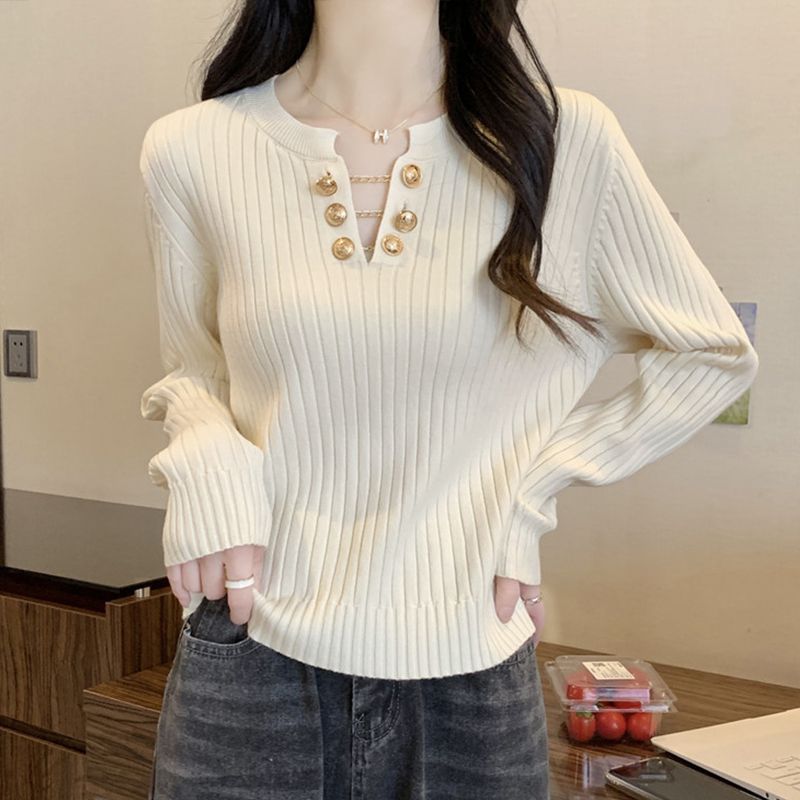 Women's Autumn New Slimming Sweater Youthful Long Sleeve Top