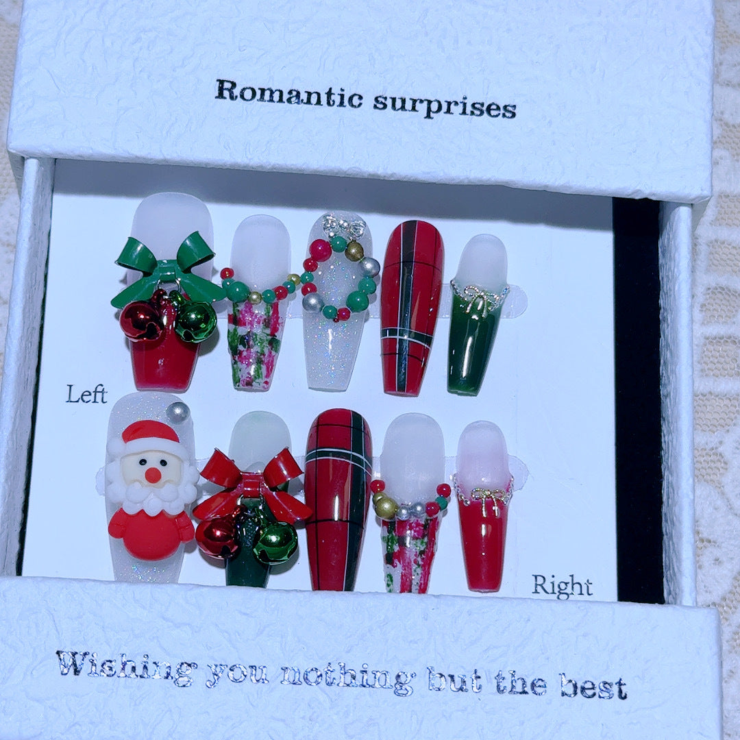 Handmade Christmas Series Wear Nail Detachable Nail Beauty