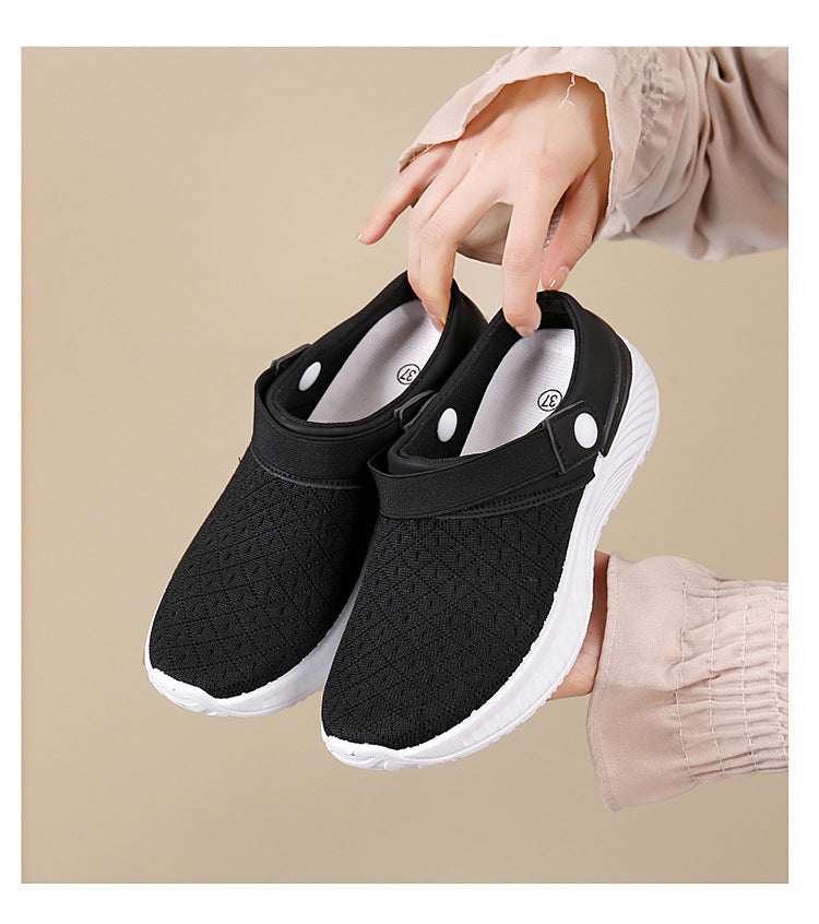 Summer New Breathable Casual Shoes Mesh Stylish Semi-slippers