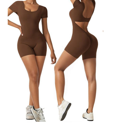 European And American Women's Clothing Slim Fit Hip Raise Jumpsuit