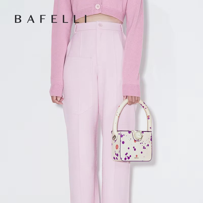 2024 Women's Boxy Genuine Leather Handbag - Original Designer Luxury Cat Shoulder Fashion Bag