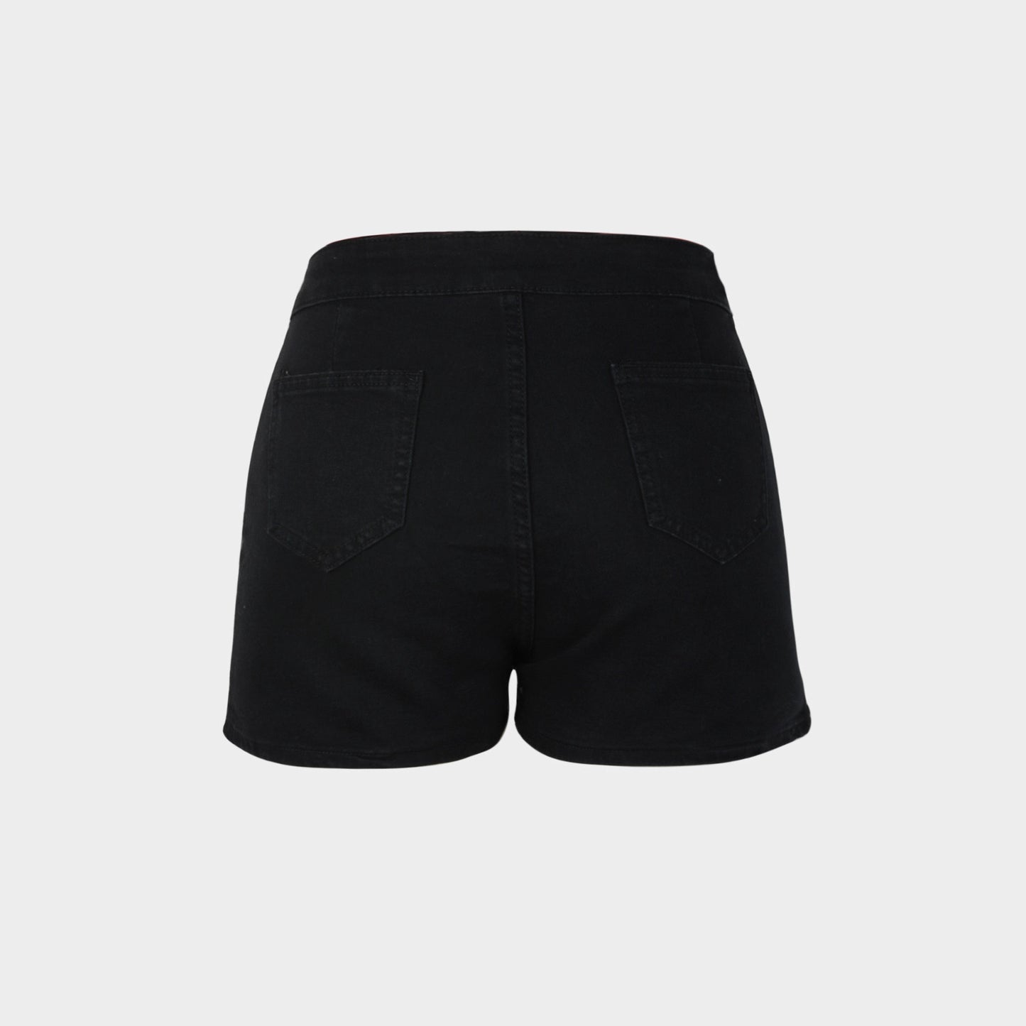 Womens Stylish Form-fitting High-waisted American-style Denim Shorts