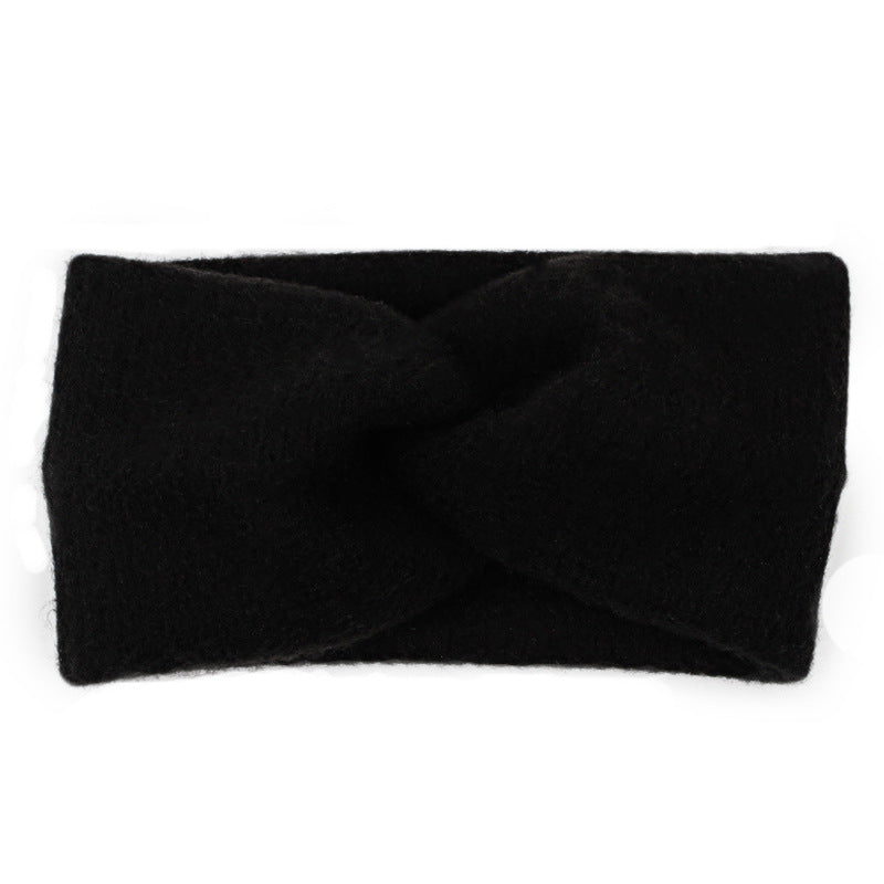 Simple And Versatile Wide-sided Cross Woven Knitted Headband