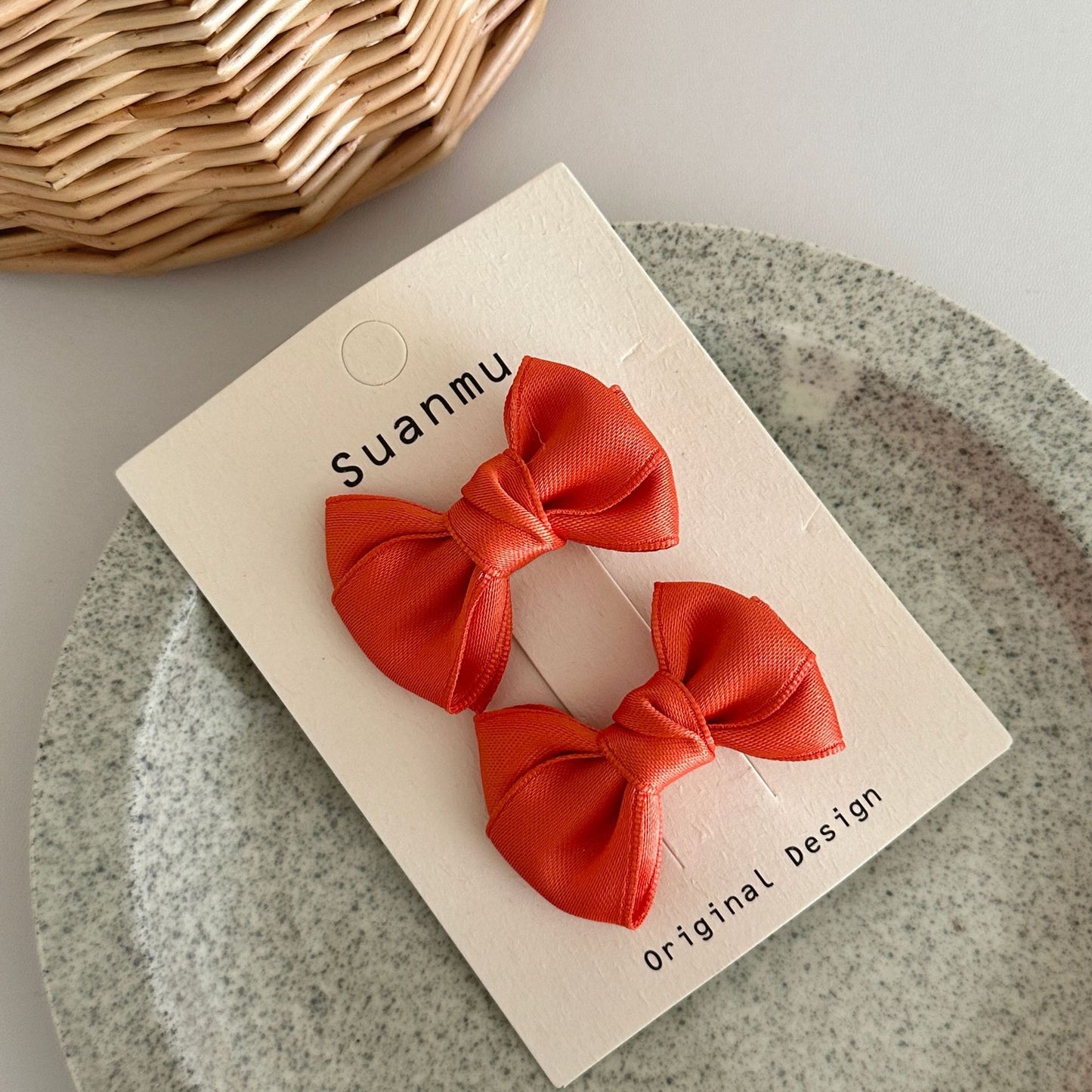 Cream Color Sweet Bowknot Children's Exquisite Side Clip Hairpin