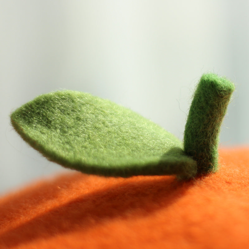 Painter Hat Parent-child Wool Felt Orange Orange Beret
