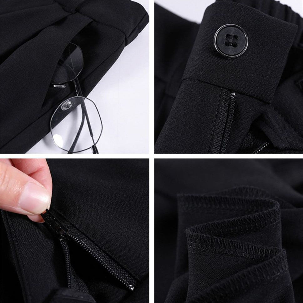 Women's High-waisted Loose And Thin Straight Pants