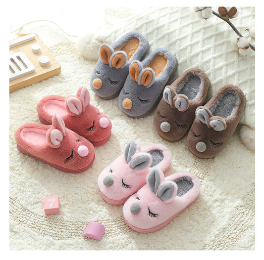 Children Female Home Cute Boy Cartoon Warm Baby Winter Cotton Shoes