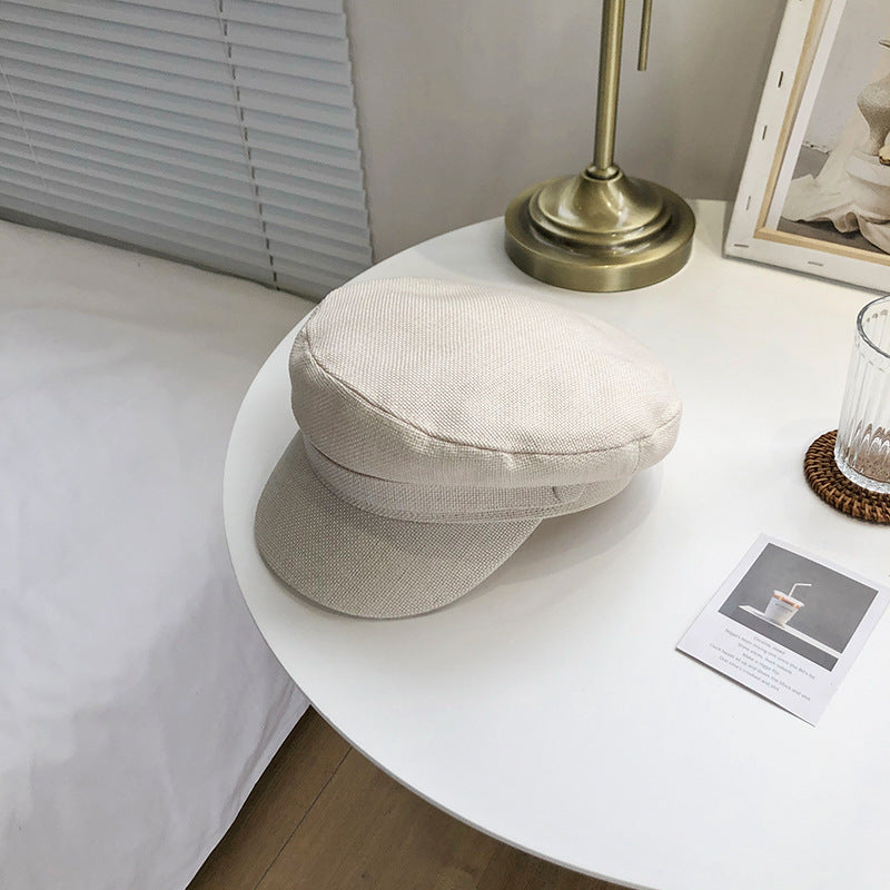 Women's Fashion Thin Linen Navy Hat