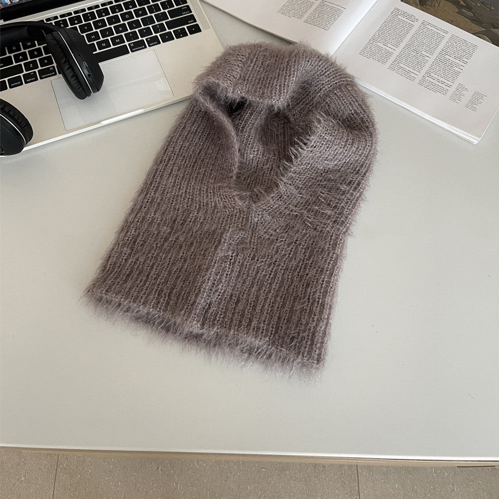 Scarf One Piece Winter Warmth Neck Cover Ear Protection Wool