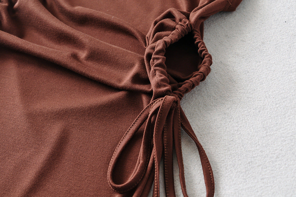 Design Inspired Lace Up Slimming Dress