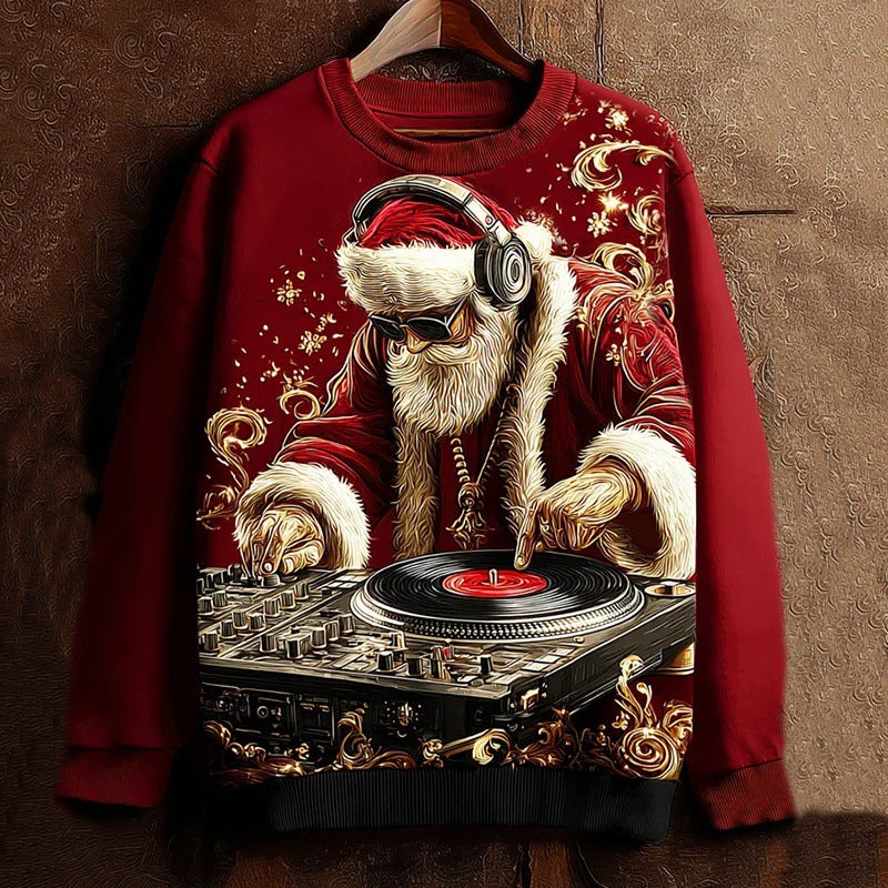 Womens Retro Casual Loose Animal-Print Faux Sweater Top