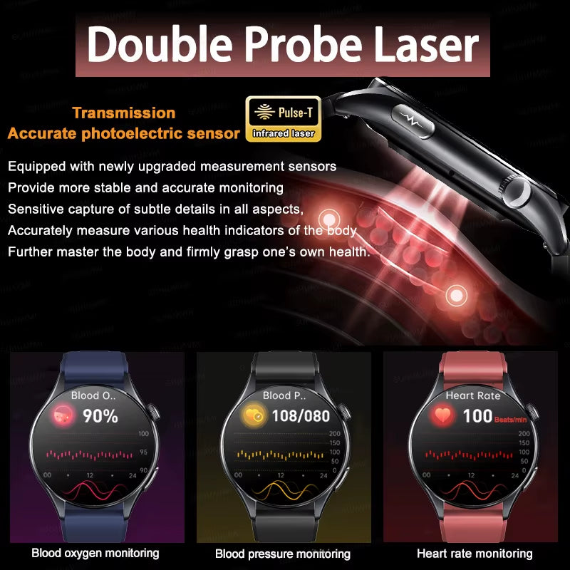 2025 New Smart Watch NFC ECG+PPG Blood Oxygen Uric Acid Blood Pressure Sapphire Smartwatch Men for Android Ios Smart Watch Men